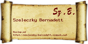 Szeleczky Bernadett névjegykártya