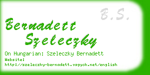 bernadett szeleczky business card